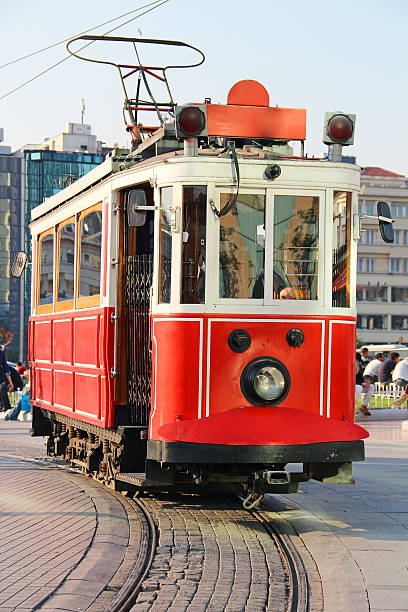 istock Red vintage tram in Istanbul 177540312