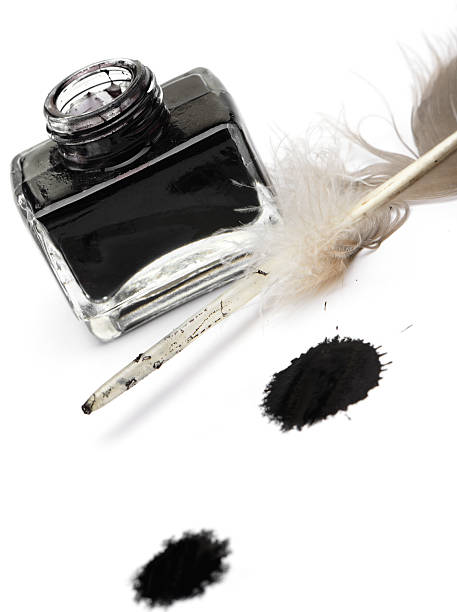 istock Feather pen set of abstract colour 177540368