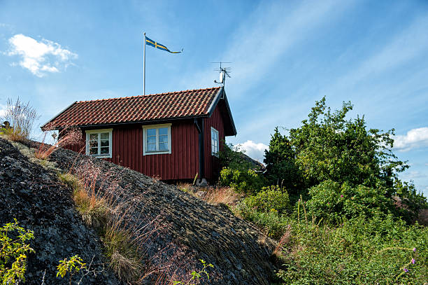 Typical summer cottage in the Swedish Archipelago of Gryt