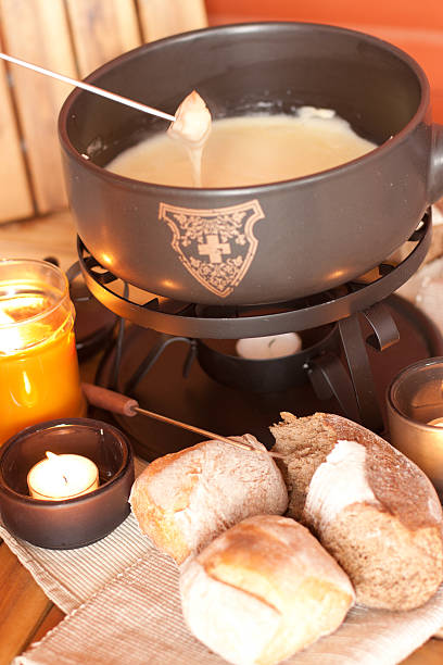 Swiss Fondue stock photo