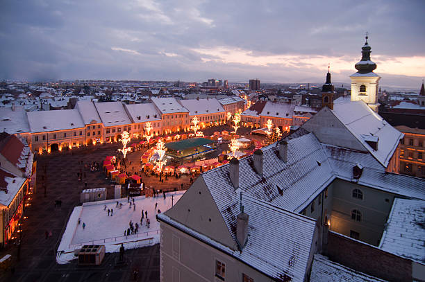 istock Christmas market, tree and lights in old town square 177541678