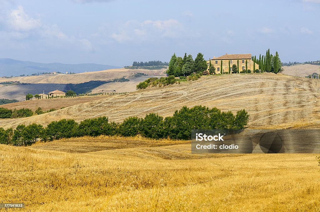 Granja en Val d'Orcia, Toscana) - Foto de stock de Agricultura libre de derechos