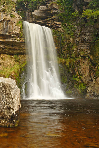 Thornton Force waterfall, UK "Thornton Force waterfall in the Yorkshire Dales, UK" ingleborough stock pictures, royalty-free photos & images