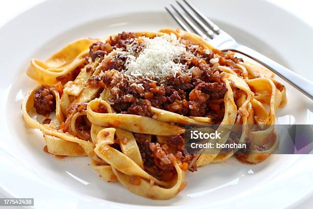 Tagliatelle With Ragu Bolognese Sauce Stock Photo - Download Image Now - Bologna, Bolognese Sauce, Tagliatelle