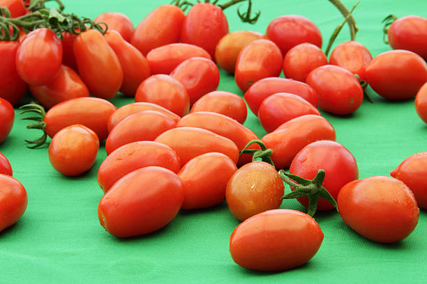 loose tomatoes stock photo