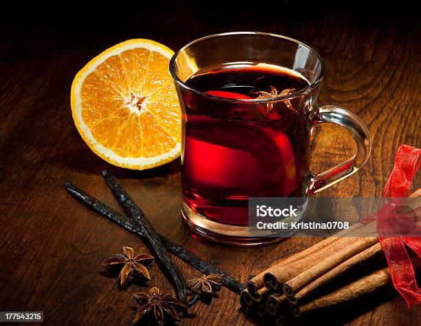 Hot Wine With Delicious Orange And Spices Stock Photo - Download Image Now - Alcohol - Drink, Anise, Arrangement