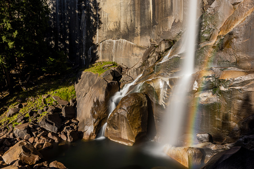 Vernal Falls in Yosemite National Park during a beautiful fall afternoon.