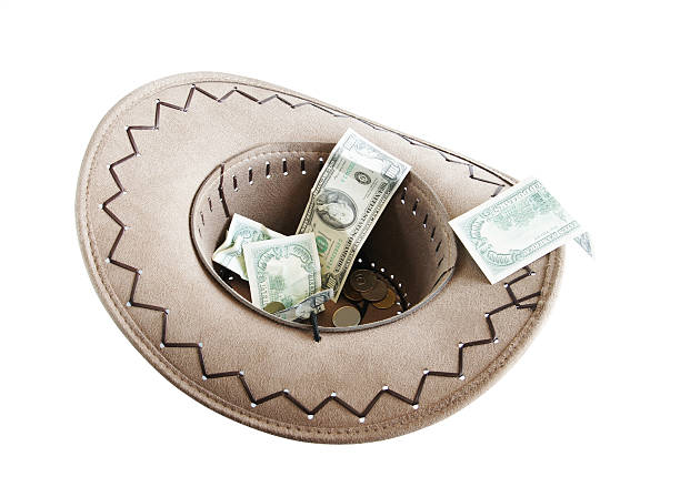 istock Money in a cowboy hat. Alms 177543844