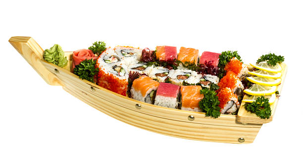 istock Set of sushi and rolls 177543954