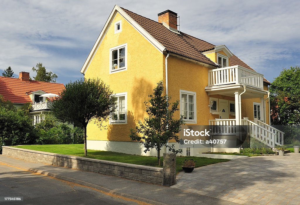 Swedish housing Swedish housing. House Stock Photo