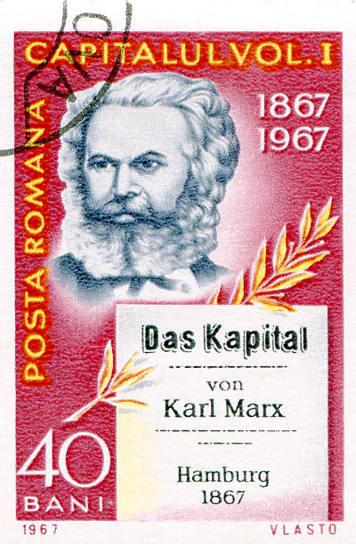 istock Postage stamp printed in Romania  of Karl Marx 177545395