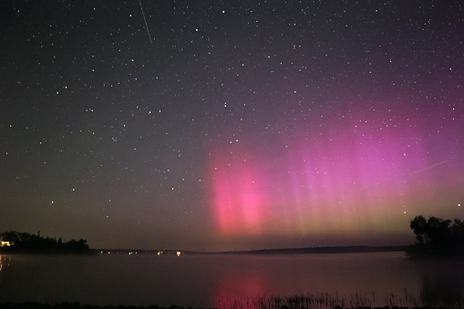 Aurora Borealis at Nutimik Lake, Manitoba, Canada