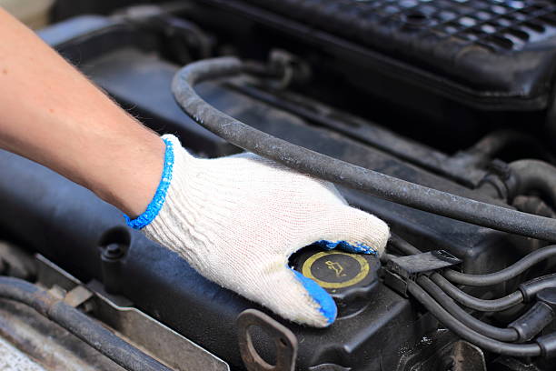 Oil change stock photo