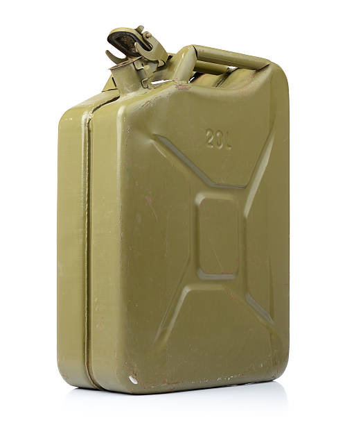 istock Canister of gasoline on white background. 177547194
