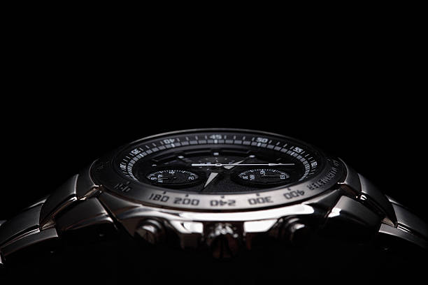Wrist watch Wrist watch on black background swiss culture photos stock pictures, royalty-free photos & images