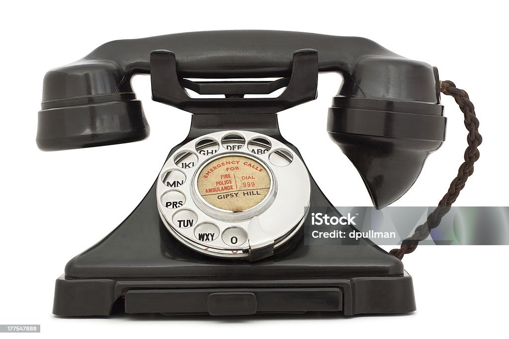 Telefone antigo - Foto de stock de Antiguidade royalty-free