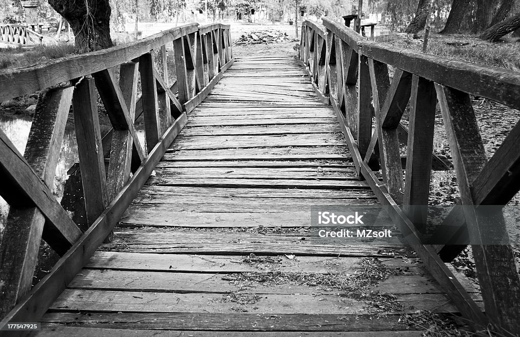 Die broken Holzbrücke - Lizenzfrei Abstrakt Stock-Foto