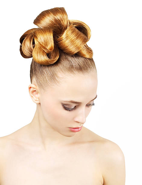 istock Girl with creative hairstyle isolated on white background 177548482