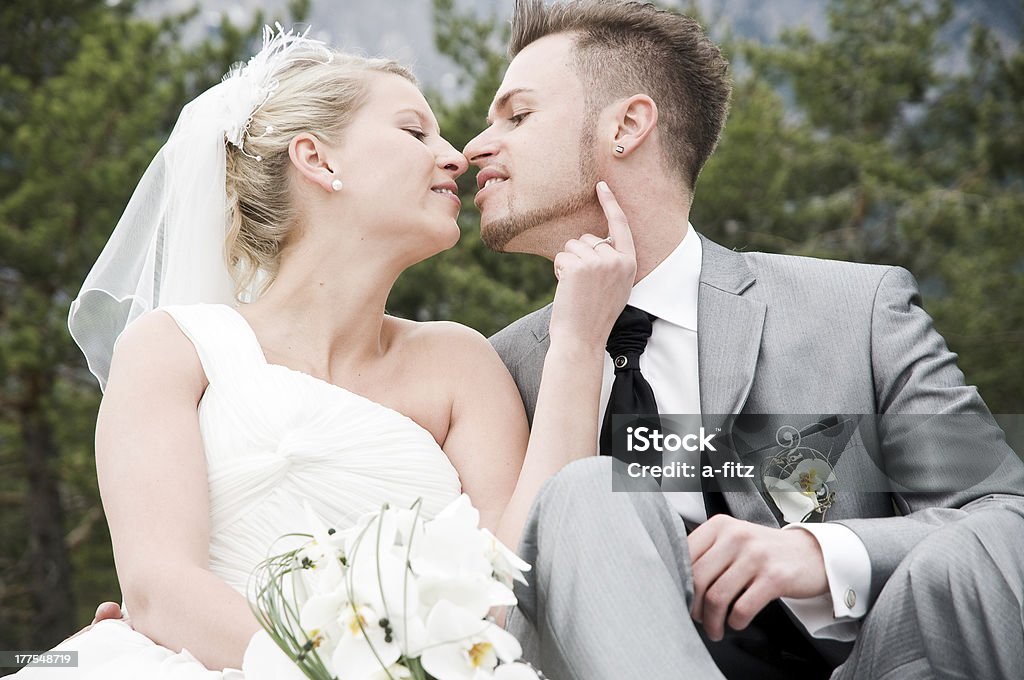 bride and groom bride and groom couple celebrating their wedding Adult Stock Photo