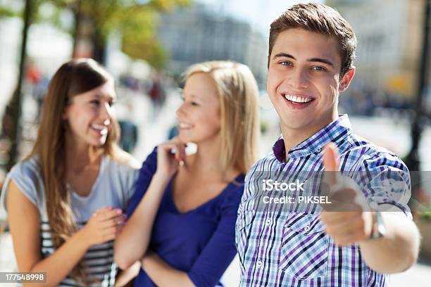 Young Man Showing Thumbs Up Stock Photo - Download Image Now - Adult, Beautiful People, Beauty