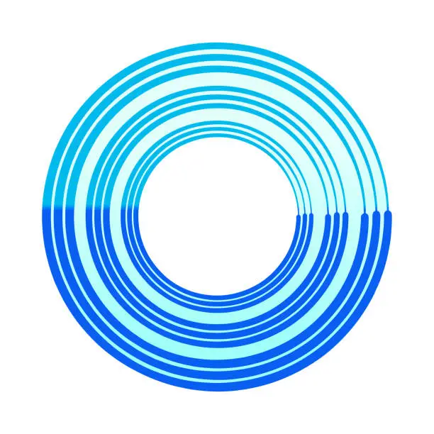 Vector illustration of Shiny circle icon