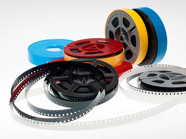 8mm reels film s8mm old reels reel to reel tape stock pictures, royalty-free photos & images