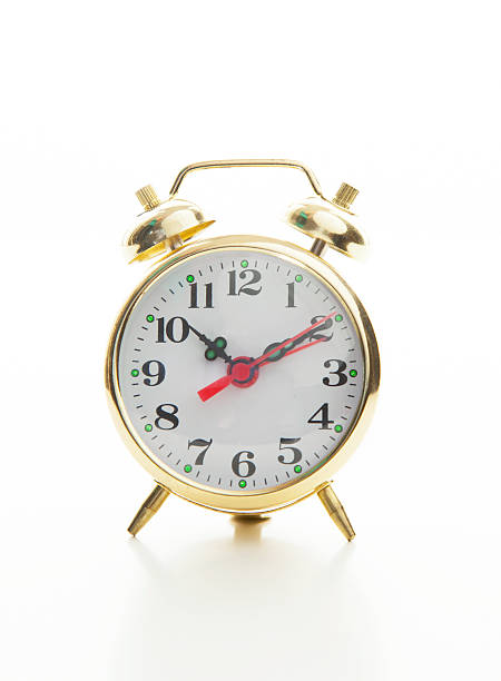 istock Golden retro style alarm clock 177549787