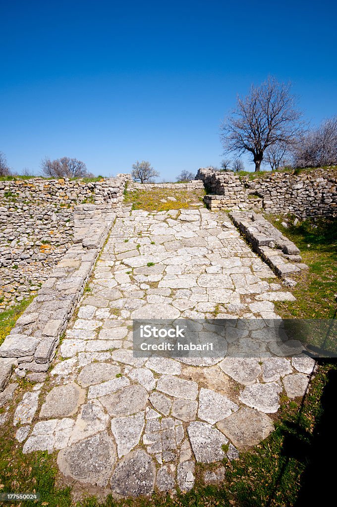 Rampa nas ruínas de uma antiga cidade, o Troy - Foto de stock de Anatólia royalty-free