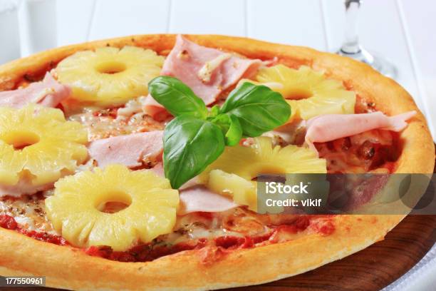 Pizza Hawaii Stock Photo - Download Image Now - Baked, Basil, Breakfast