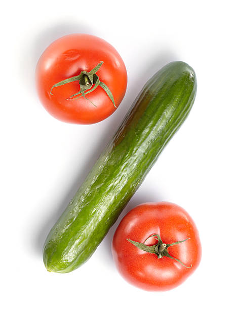 Fresh tomatoes and cucumber stock photo
