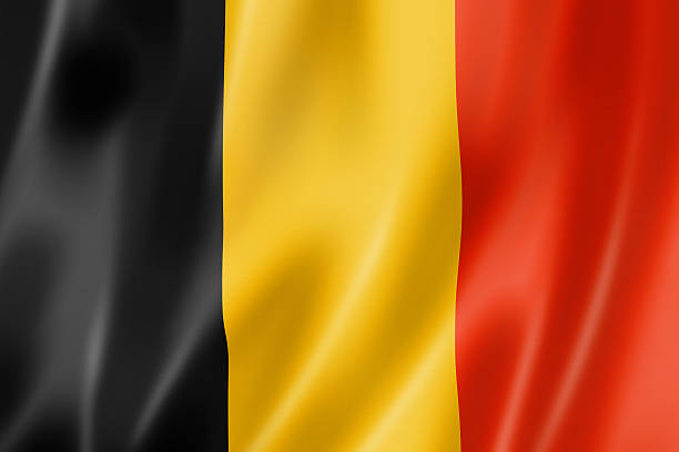 belgian flag - belgische vlag stockfoto's en -beelden