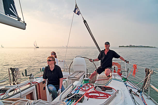 istock Sailing in the Netherlands at sunset 177552381