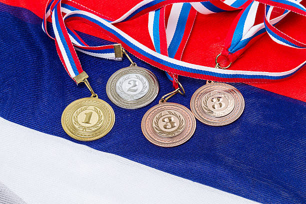istock Sport medals on the flag 177552548