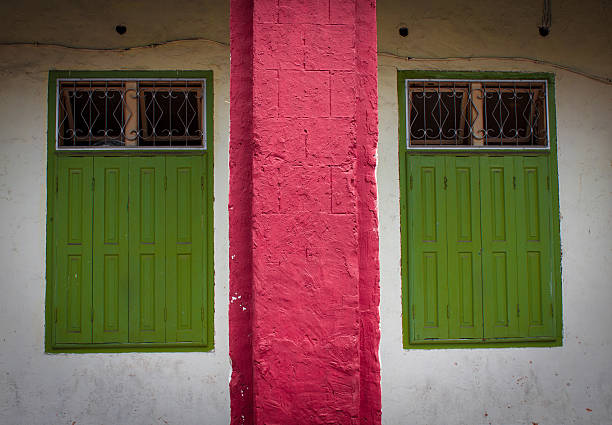 istock Pink pillar and two Green Shutters 177552623