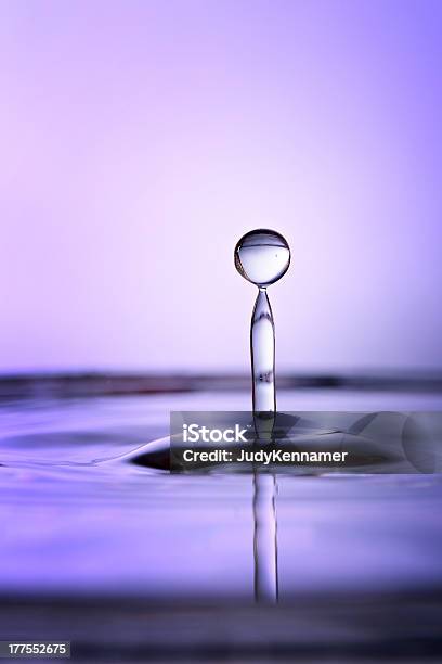 Purple Water Drop And Splash Stock Photo - Download Image Now - Abstract, Art, Arts Culture and Entertainment