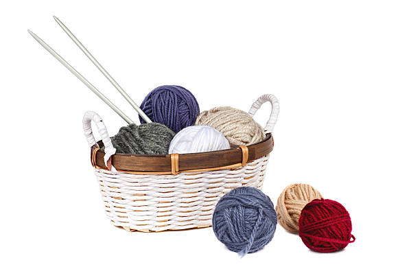 istock multi-colored balls of yarn in the basket 177553346