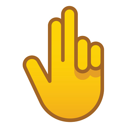 A color thin line hand icon. The outline stroke is fully editable. The vector EPS file has a transparent background, so the icon can be placed onto any color.