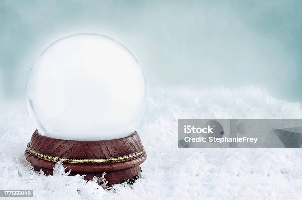 Blank Snow Globe Stock Photo - Download Image Now - Blank, Blue, Celebration Event