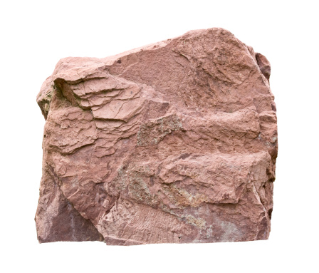 big sandstone isolated on white with clipping path