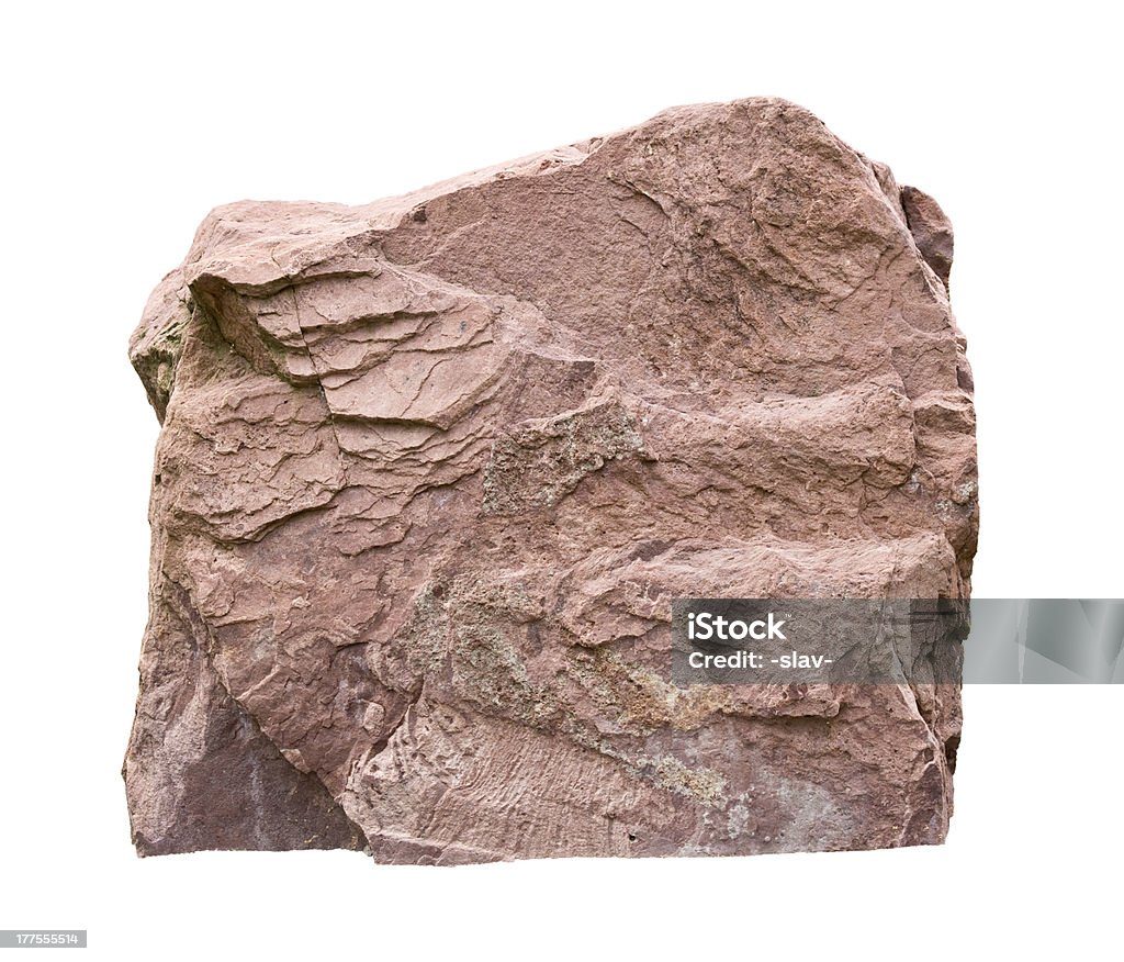 big rock big sandstone isolated on white with clipping path Sandstone Stock Photo