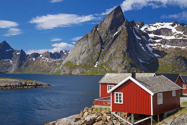 istock Fishing hut by fjord 177555833