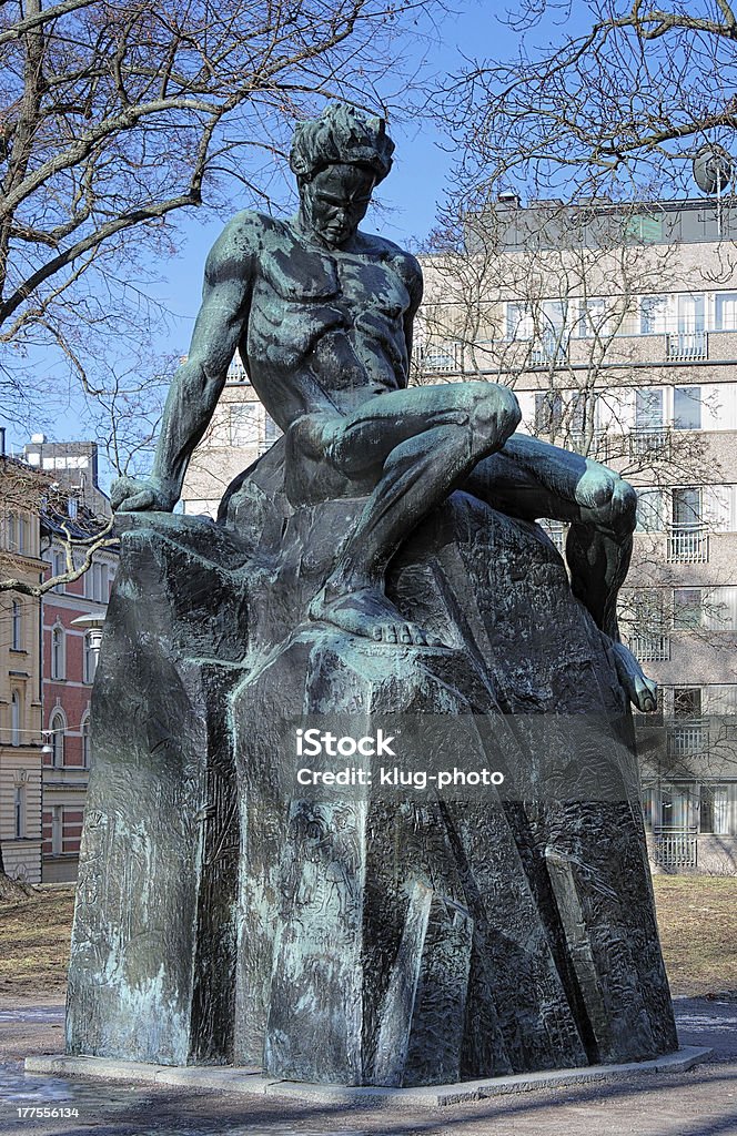 August Strindberg monumento em Estocolmo, Suécia - Foto de stock de August Strindberg royalty-free