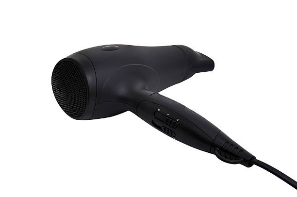 черный фен - hair dryer single object plastic black стоковые фото и изображения