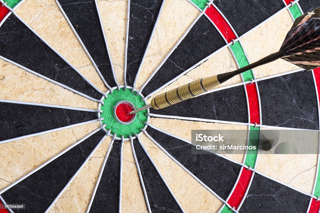 Success On target in darts Accuracy Stock Photo