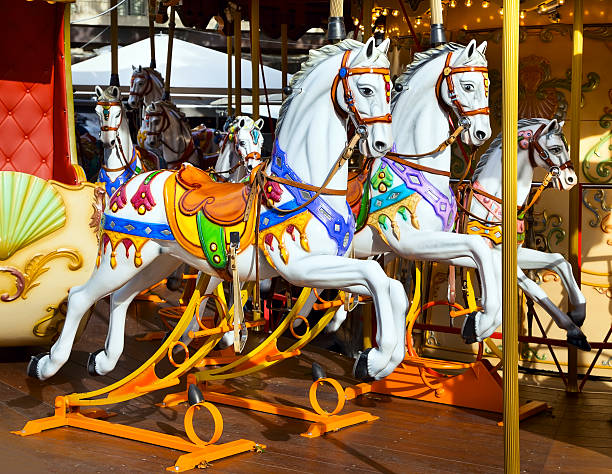 istock Traditional carousel with horses 177556524