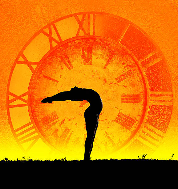 istock Concept of yoga and time 177556844