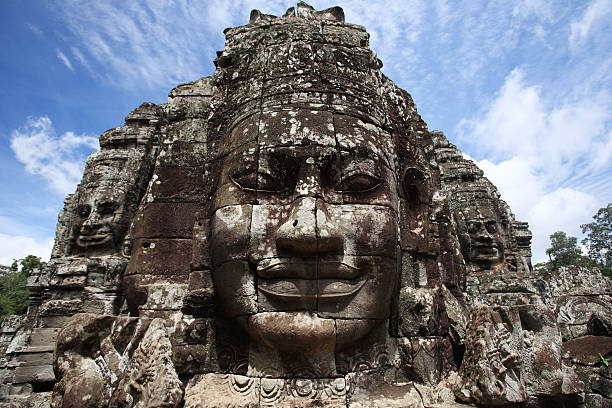 Angkor Thom Buildings that have been declared as a heritage and the seven wonders of the world. Than a thousand years old. Angkor Thom is the meaning of tourists around the world. khmer stock pictures, royalty-free photos & images