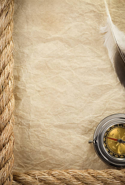 istock vintage ancient paper background and ship rope 177557110