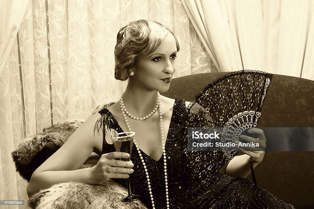 Sépia cocktail années - Photo de 1920-1929 libre de droits