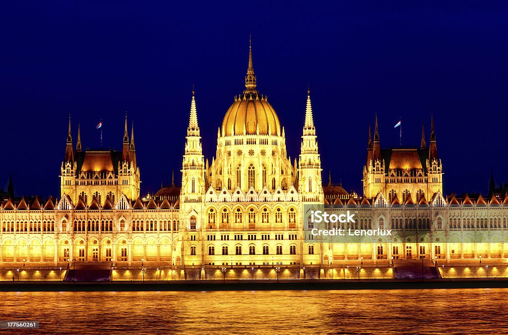 Parliament of Budapest "Parliament of Budapest, Hungary at night" Architecture Stock Photo